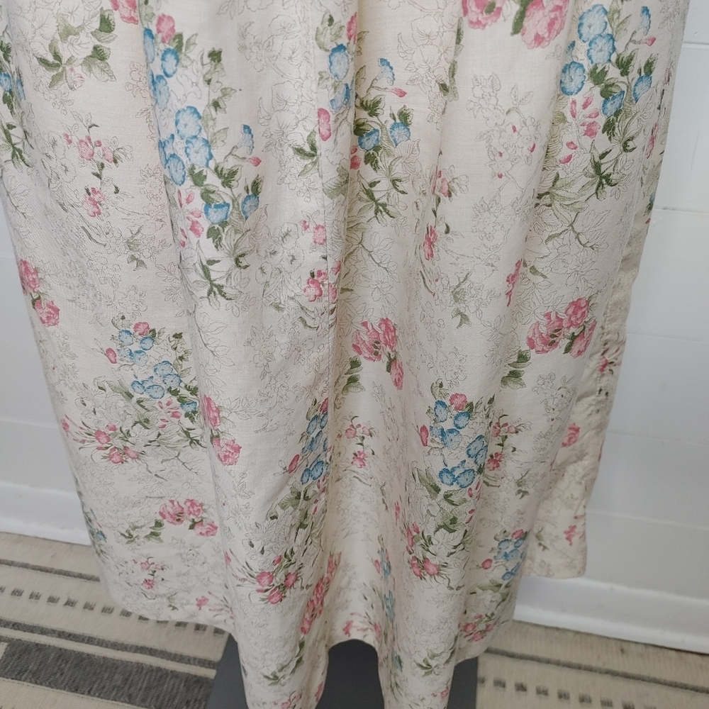 Vintage tie shoulder midi dress size M/L - Picture 6 of 11